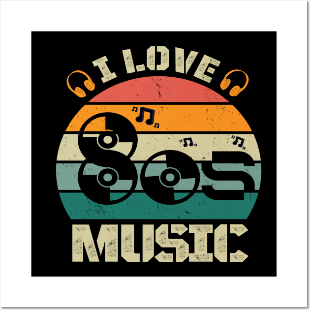 i love 80s retro music Wall Art by GARGI'S